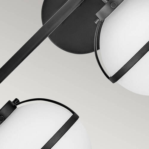 STENSKA SVETILKA ZA KOPALNICO  Elstead Hollis 60.0/23/19.3 cm           - črna, Konvencionalno, kovina/steklo (60.0/23/19.3cm) - Elstead Lighting
