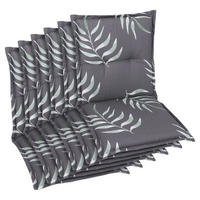 SESSELAUFLAGENSET in Anthrazit Blätter  - Anthrazit, Basics, Textil (50/7/100cm)