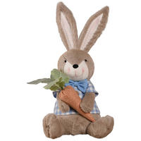 DEKOHASE   - Blau/Braun, Basics, Holz/Kunststoff (22/43/15cm)