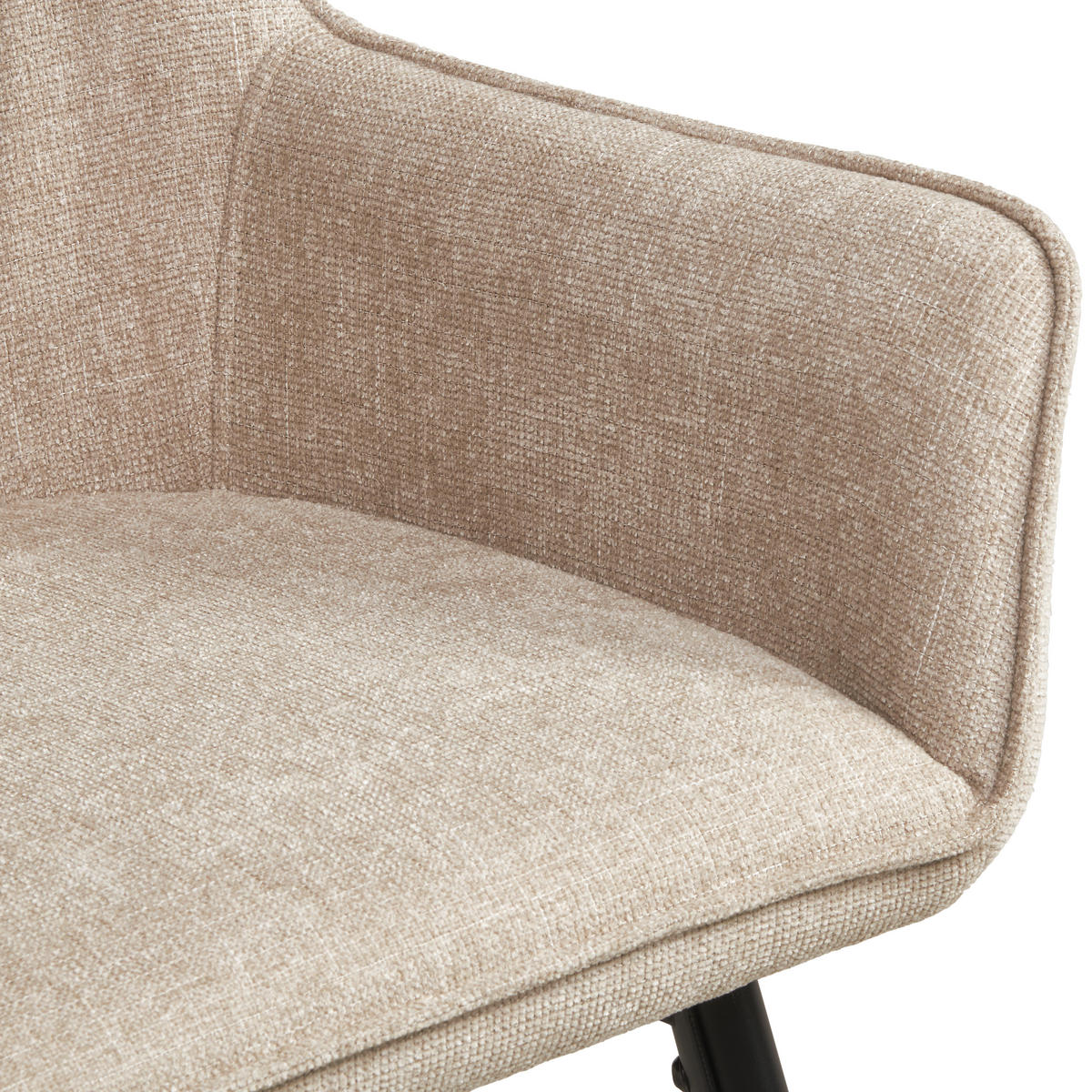 BAROVÁ STOLIČKA, čierna, béžová - čierna/béžová, Konventionell, kov/drevo (57/105/57cm) - MID.YOU