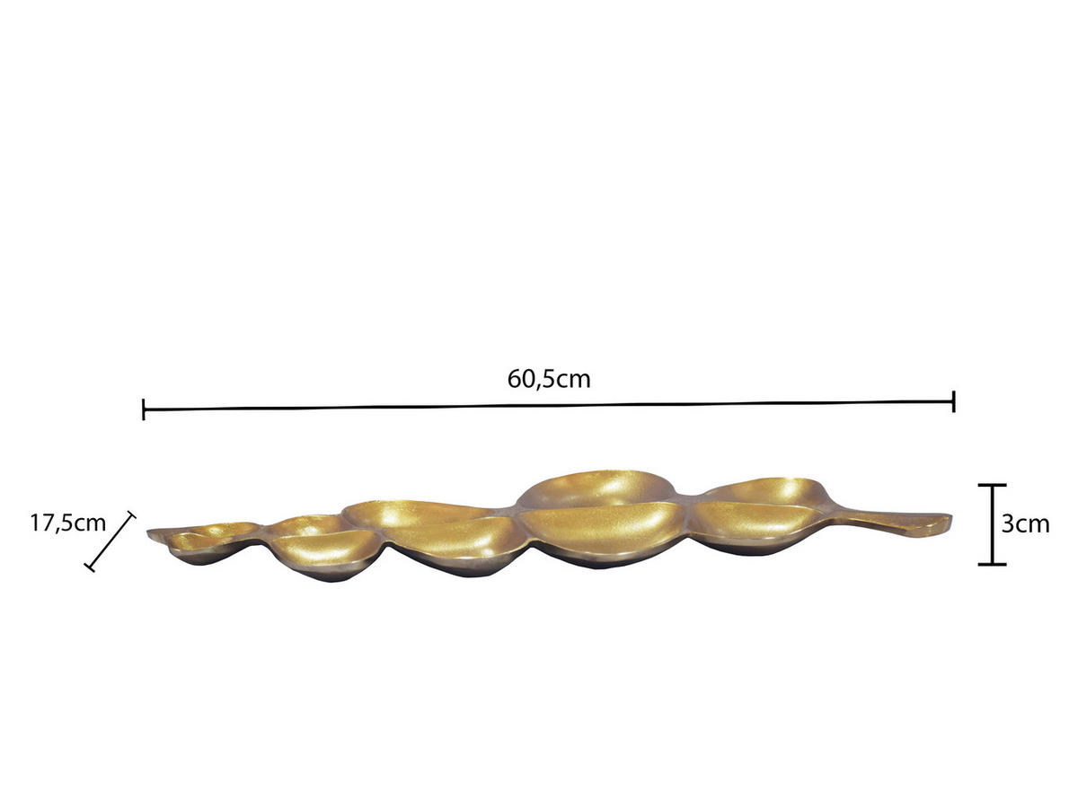 DEKOSCHALE - Goldfarben, Design, Metall (60,5/3/17,5cm) - Livetastic