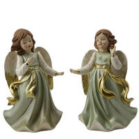 Înger Decorativ - verde, Lifestyle, ceramică (13,5/21,5/10cm) - X-Mas