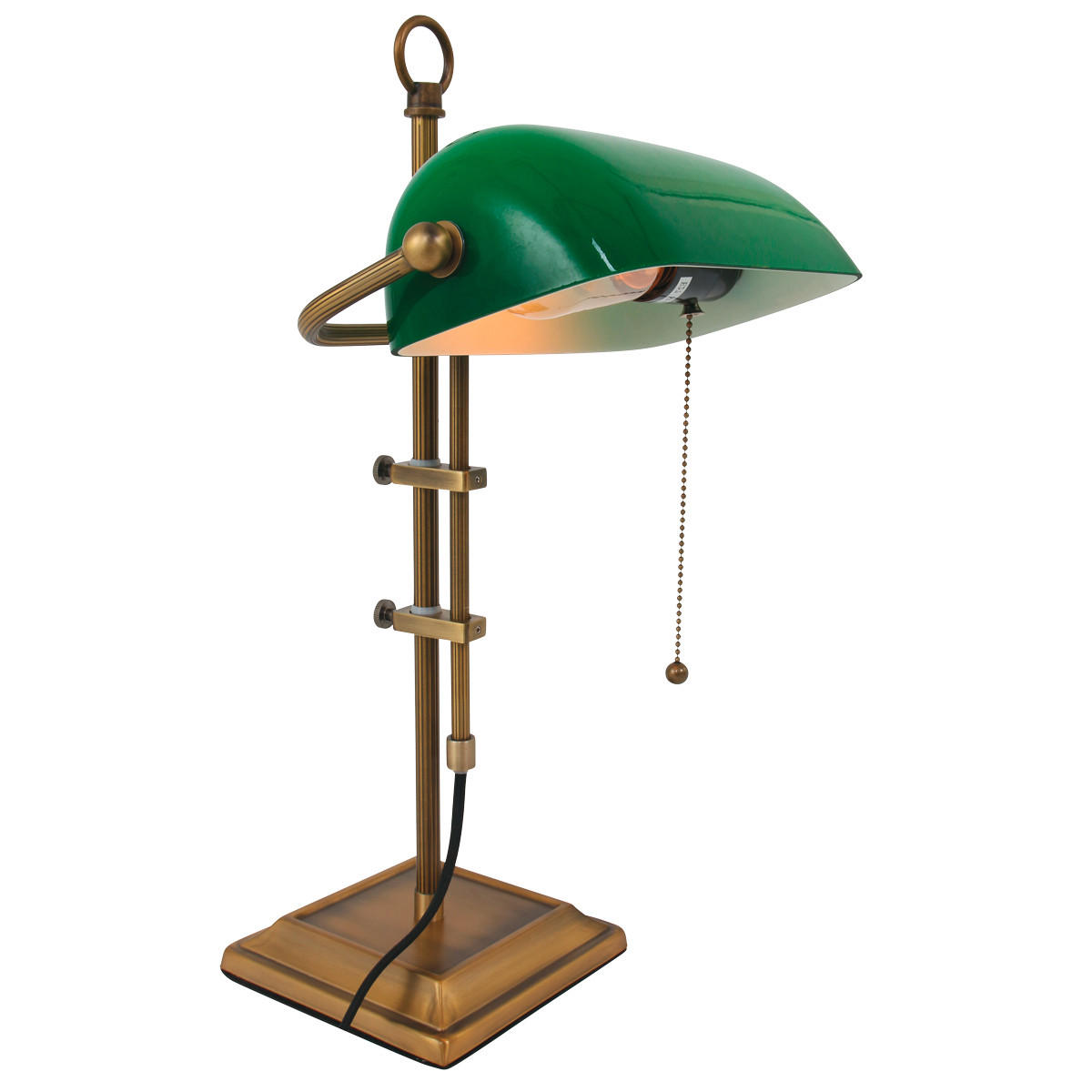 TISCHLEUCHTE 22,5/15/55 cm   - Bronzefarben/Grün, Basics, Glas/Metall (22,5/15/55cm)