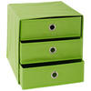 FALTBOX - Silberfarben/Grün, Design, Karton/Textil (32/32/31,5cm) - Carryhome