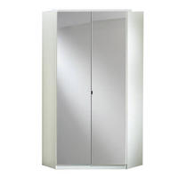 SAROKSZEKRÉNY ezüst, fehér, magasfényű fehér  - ezüst/króm, Basics, faalapú anyag (95/198/95cm) - MID.YOU