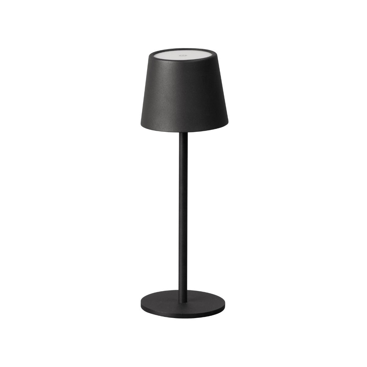 AKKU-TISCHLEUCHTE Roxi 9/27,5 cm   - Schwarz, KONVENTIONELL, Metall (9/27,5cm)