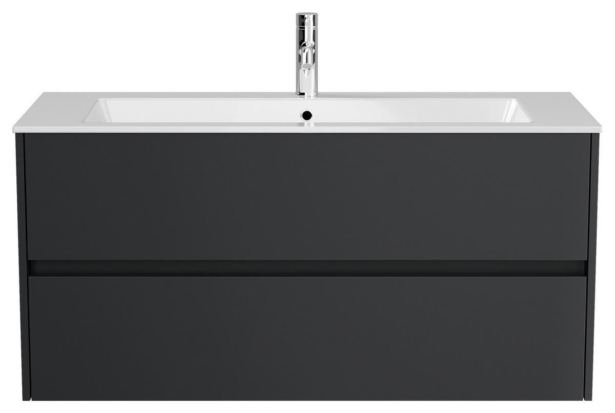 WASCHTISCHKOMBI  - Graphitfarben/Weiß, MODERN, Holzwerkstoff/Stein (120/58,8/46,5cm) - MID.YOU