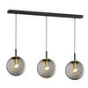 PENDELLEUCHTE Dini 25/110/150 cm   - Klar/Schwarz, Trend, Glas/Metall (25/110/150cm) - Fischer & Honsel