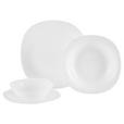 TAFELSERVICE 16-teilig  - Weiß, Basics, Glas - Boxxx
