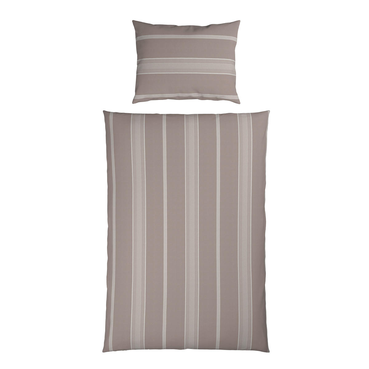 BETTWÄSCHE 2-teilig REMSA Flanell 140/220 cm  - Taupe, KONVENTIONELL, Textil (140/220cm) - Esposa