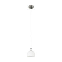 ZÁVĚSNÉ SVÍTIDLO, 12,0/150,0 cm  - bílá/barvy niklu, Basics, kov/sklo (12,0/150,0cm)