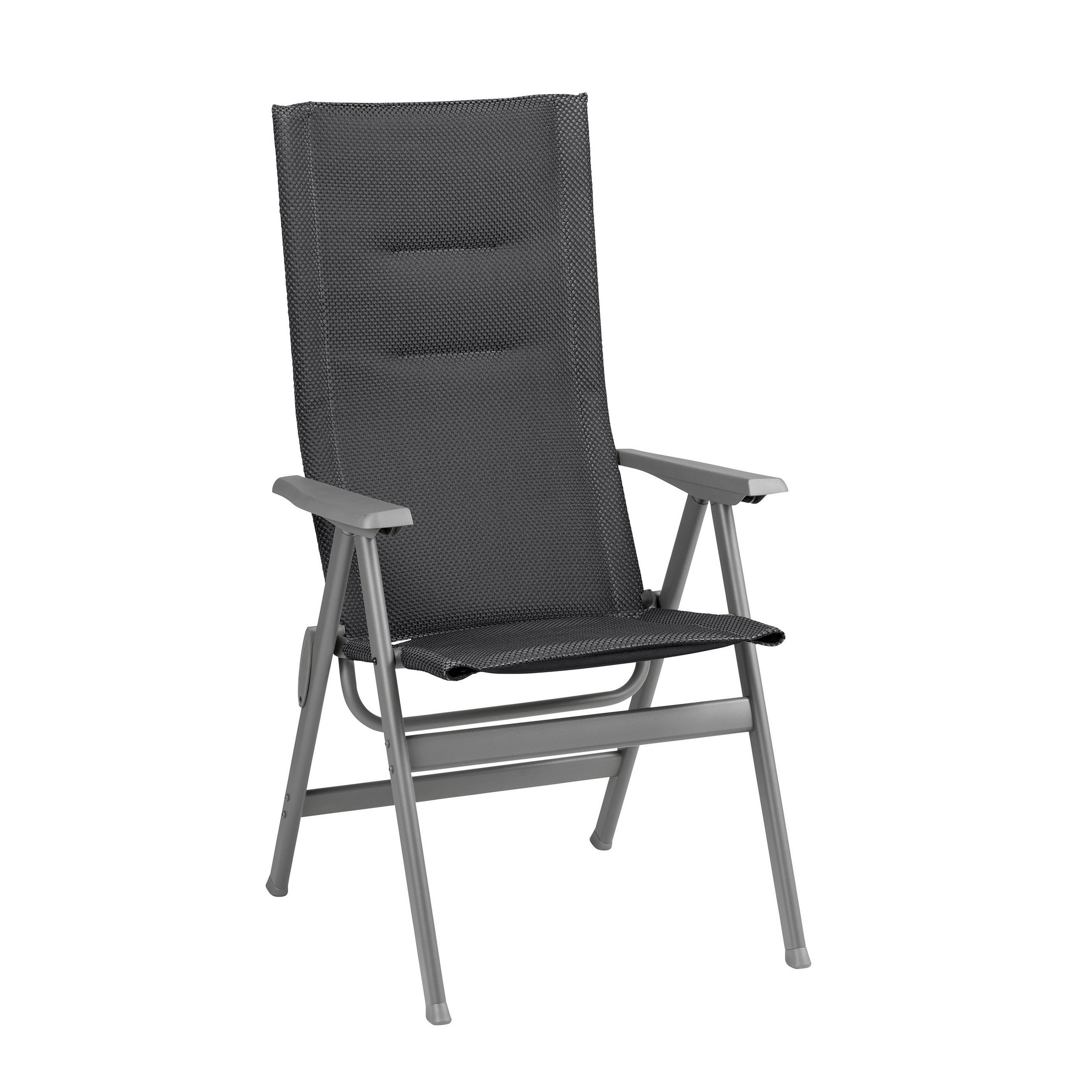 KLAPPSESSEL Batyline® Dunkelgrau  - Dunkelgrau/Anthrazit, Basics, Kunststoff/Textil (62/117/64cm) - Lafuma Mobilier