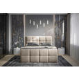 BOXBETT 180/200 cm  in Taupe  - Taupe/Chromfarben, Design, Holz/Holzwerkstoff (180/200cm) - Esposa