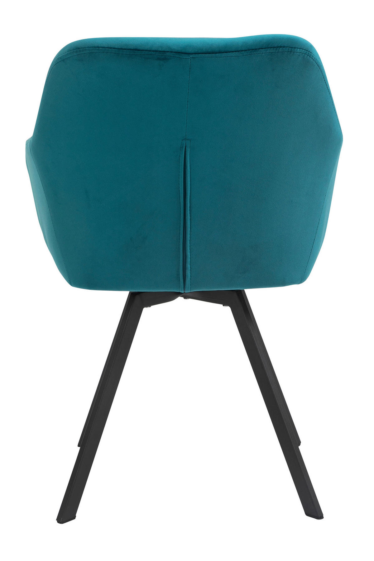 ARMLEHNSTUHL  in Samt  - Türkis/Schwarz, MODERN, Textil/Metall (61/85/62cm) - Livetastic