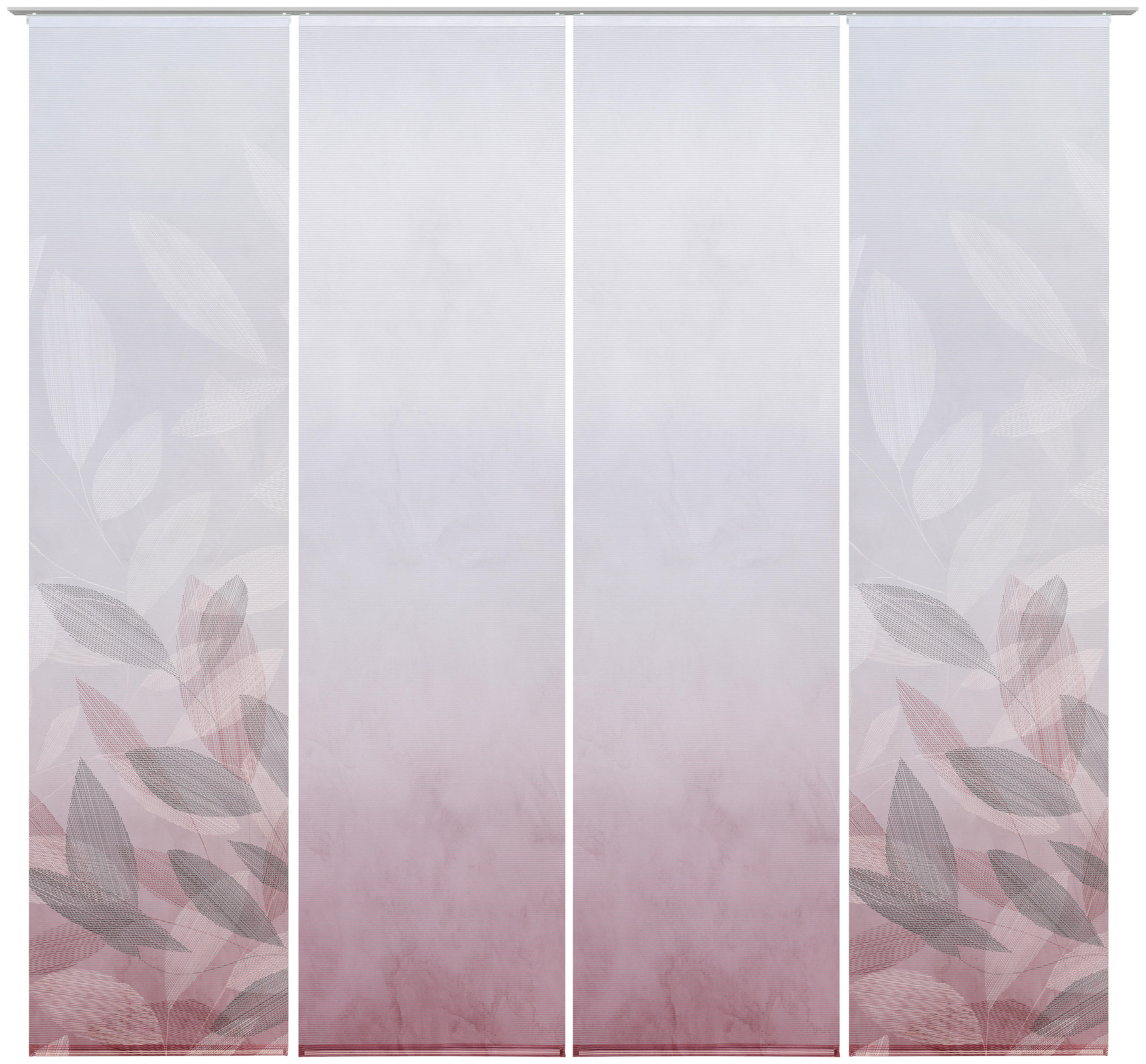 FLÄCHENVORHANG  4 Stück  halbtransparent   60/245 cm  - Bordeaux, Natur, Textil (60/245cm) - Novel