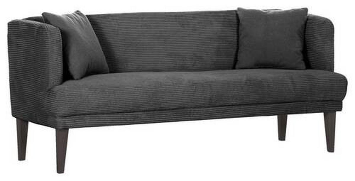 SITZBANK 190/83/70 cm Cord Anthrazit, Grau Holz  - Anthrazit/Schwarz, Design, Holz/Textil (190/83/70cm) - Landscape