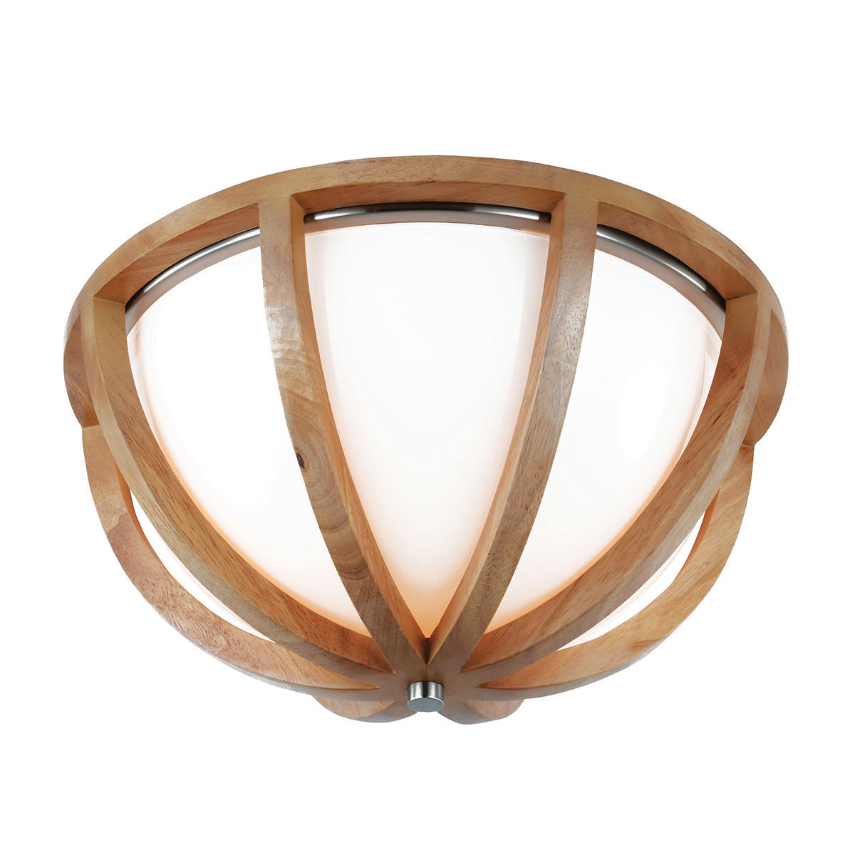 TAKLAMPA Allier 33/17.8 cm  - ekfärgad, Natur, trä/glas (33/17.8cm) - Elstead Lighting