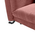 SCHLAFSOFA Cord Rot  - Rot/Schwarz, Design, Textil/Metall (145/85/100cm) - Carryhome