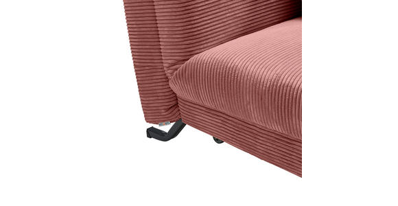 SCHLAFSOFA Cord Rot - Rot/Schwarz, Design, Textil/Metall (145/85/100cm) - Carryhome