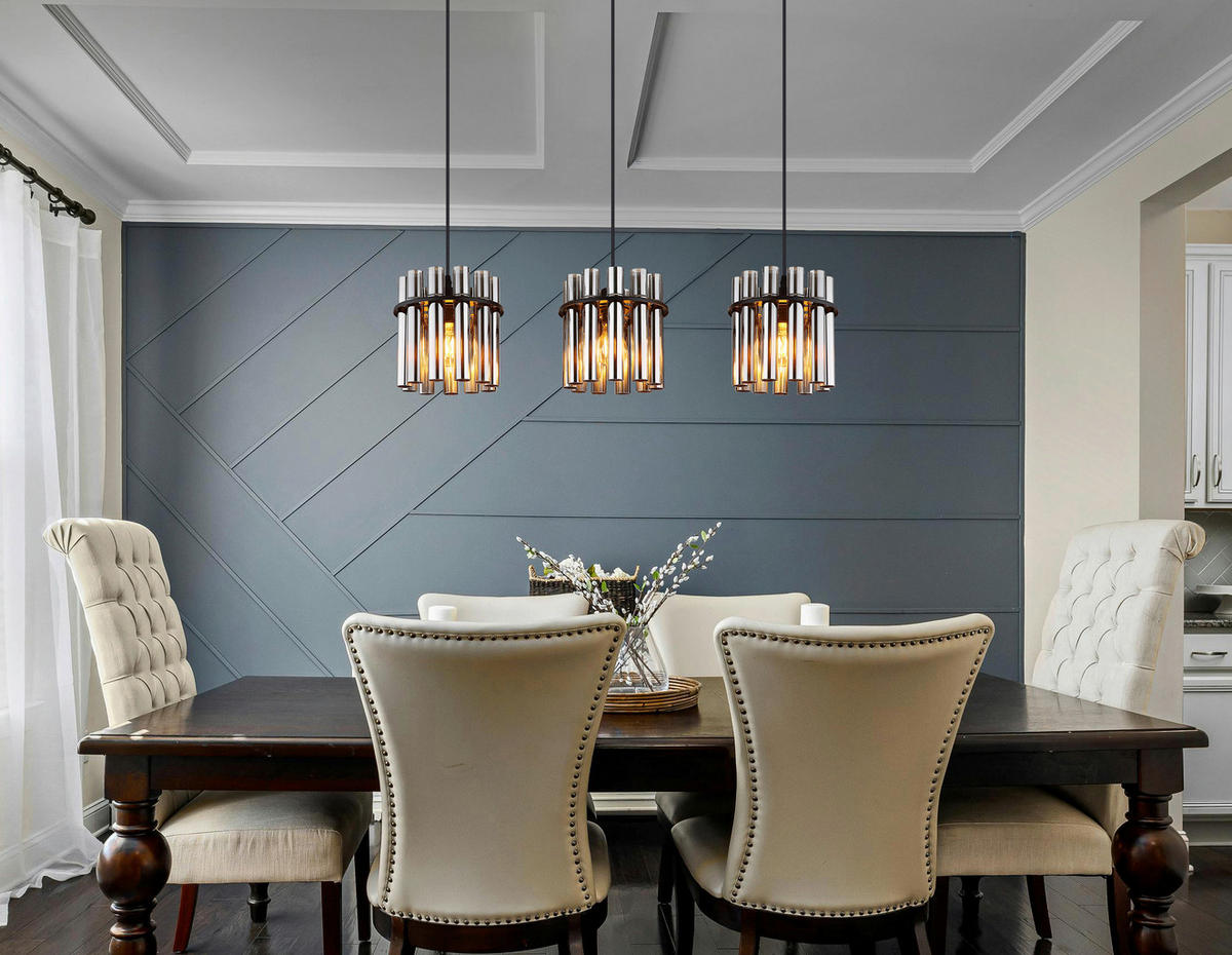 HÄNGELEUCHTE 80/20/120 cm  - Schwarz/Grau, Design, Glas/Kunststoff (80/20/120cm) - Globo