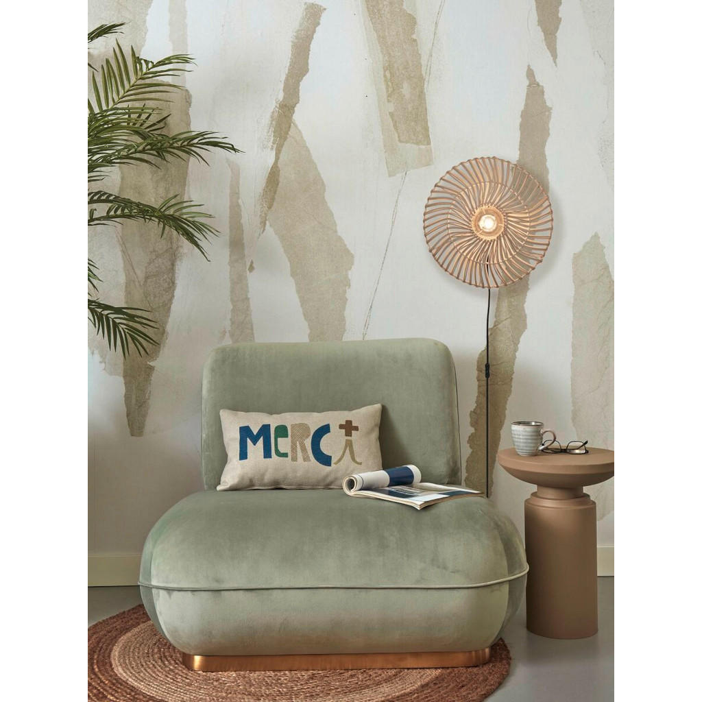 Thumbnail - Good & Mojo Wandleuchte Good & Mojo, Weiß, Naturmaterialien, Rattan, Holz,Holz, rund,rund, 12 cm, einfach zu transportie...
