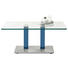 COUCHTISCH in Metall, Glas 110/70/46-65 cm - Blau/Edelstahlfarben, Design, Glas/Kunststoff (110/70/46-65cm) COUCHTISCH in Metall, Glas 110/70/46-65 cm - Blau/Edelstahlfarben, Design, Glas/Kunststoff (110/70/46-65cm)
