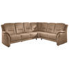ECKSOFA in Mikrofaser Beige  - Beige/Alufarben, Konventionell, Textil/Metall (275/223cm) - Beldomo Comfort