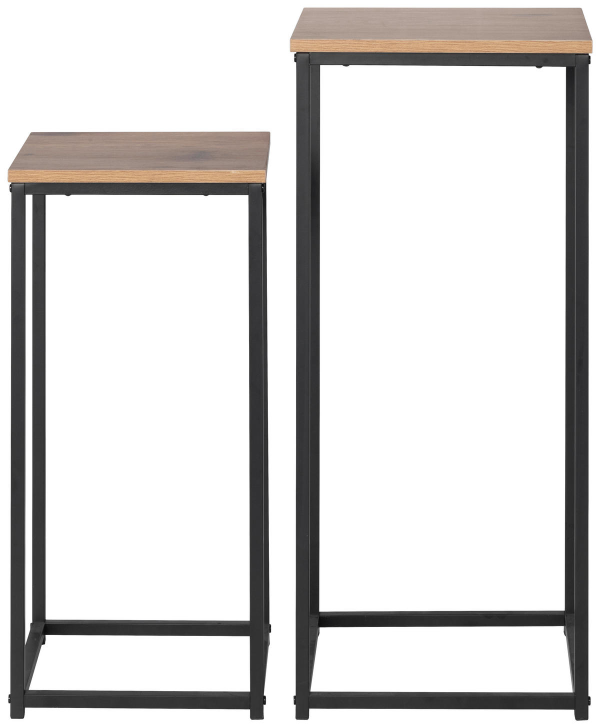 BLUMENTISCHSET in Metall, Holzwerkstoff   - Schwarz/Naturfarben, Design, Holzwerkstoff/Metall (35/30/80/65/35/30cm) - MID.YOU