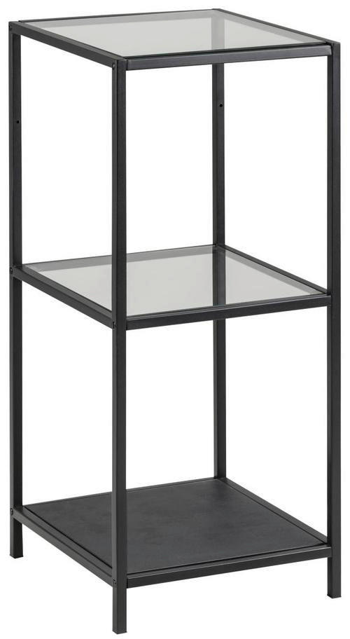 HYLLA i 35/82,5/37 cm svart  - svart, Modern, metall/glas (35/82,5/37cm) - Best Price