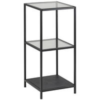 REGAL  35/82,5/37 cm Schwarz  - Schwarz, Modern, Glas/Metall (35/82,5/37cm)