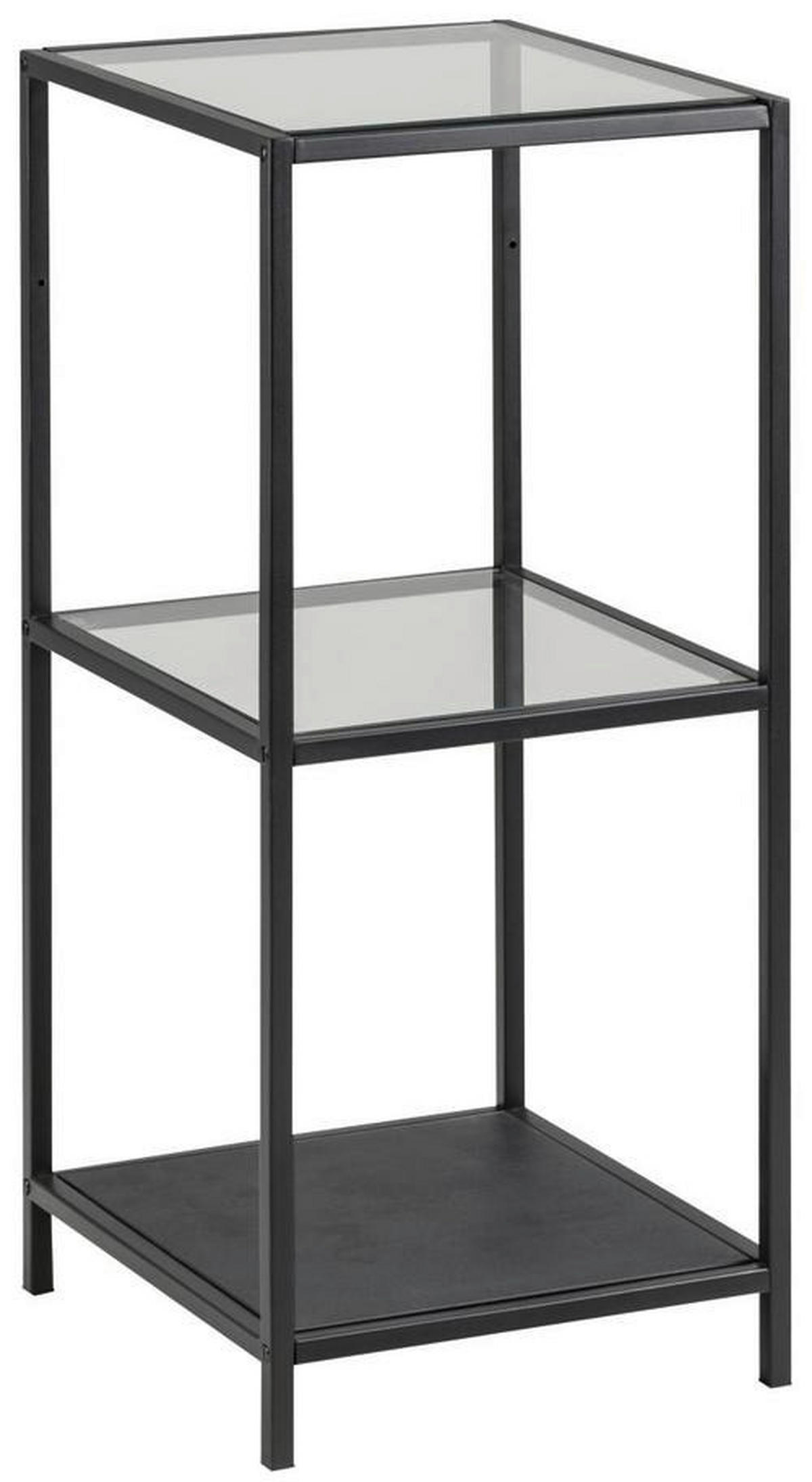 REGAL  35/82,5/37 cm Schwarz  - Schwarz, Modern, Glas/Metall (35/82,5/37cm)