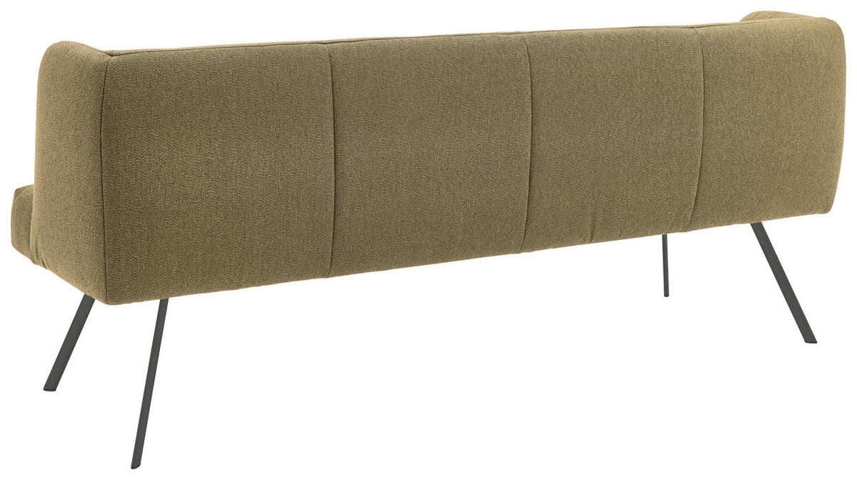 SITZBANK in Metall, Textil Anthrazit, Waldgrün  - Waldgrün/Anthrazit, Design, Textil/Metall (200/87/64cm) - Venjakob