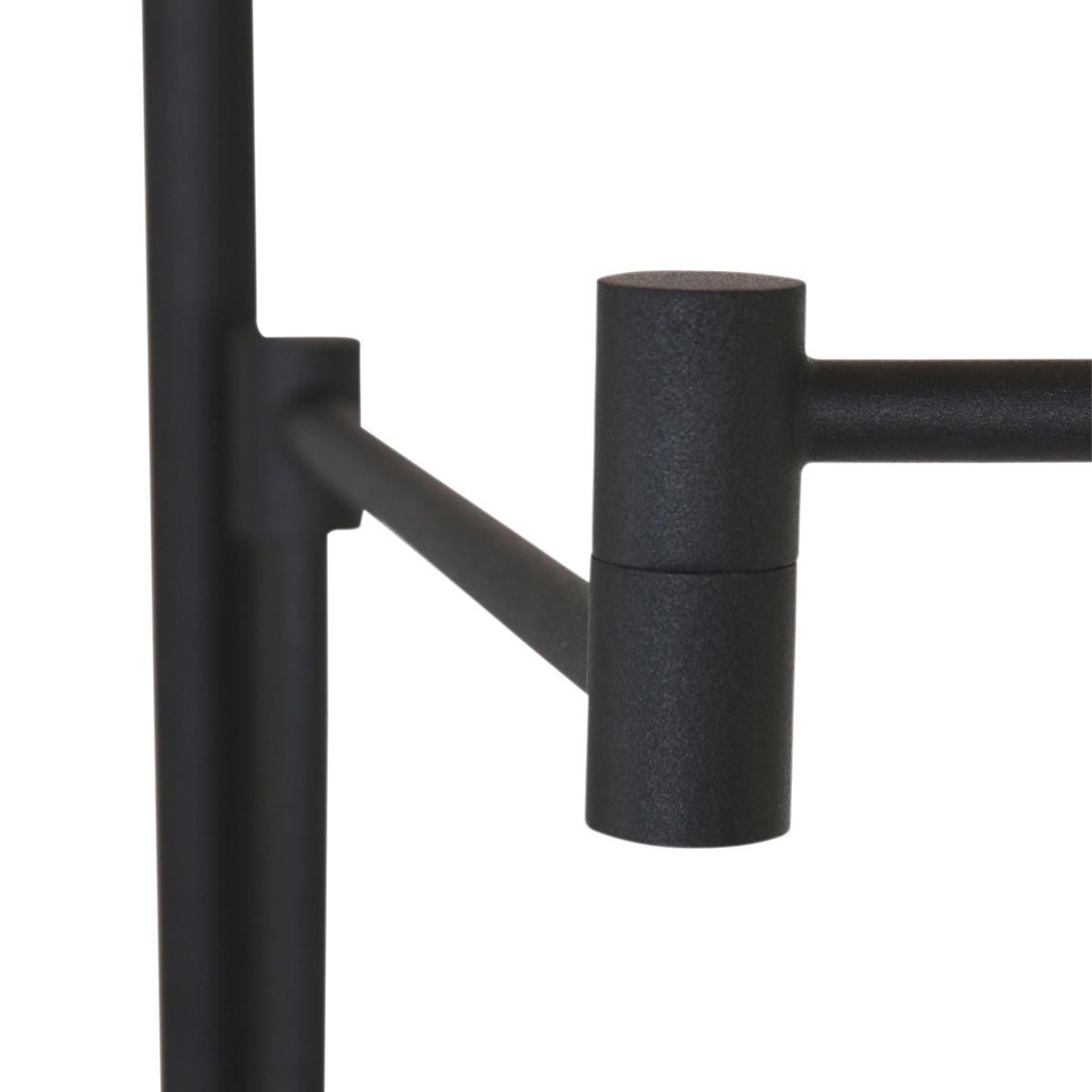 STEHLEUCHTE 55/185 cm    - Schwarz, Design, Glas/Metall (55/185cm)