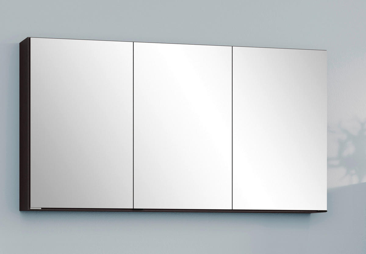 SPIEGELSCHRANK 120/64/20 cm  - Graphitfarben, MODERN, Glas/Holzwerkstoff (120/64/20cm) - Held