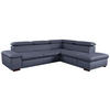 ECKSOFA Flachgewebe Blau  - Blau, Konventionell, Holz/Textil (272/226cm) - Sit & More