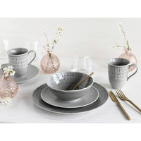 KOMBISERVICE Hellgrau Sofia 16-teilig 4 Personen  - Hellgrau, Design, Keramik - Creatable