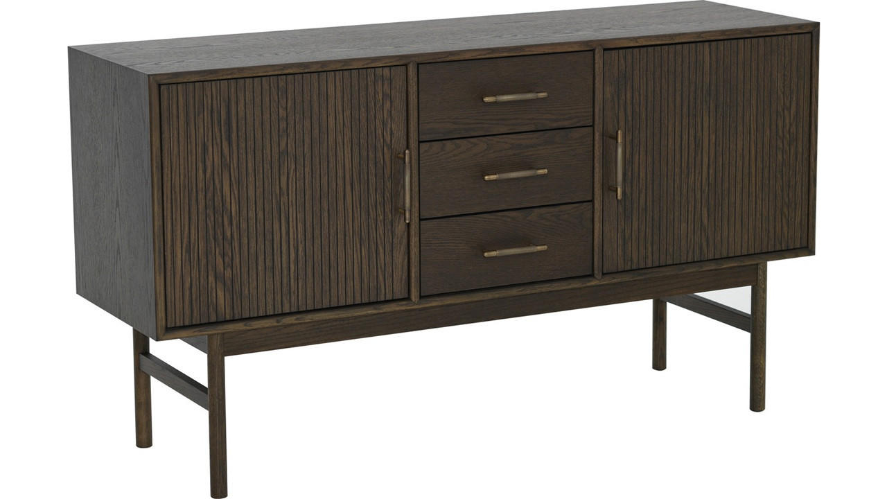 SIDEBOARD  135/75/40 cm 3 låda(or)  - mörkbrun, Modern, trämaterial/trä (135/75/40cm) - Best Price