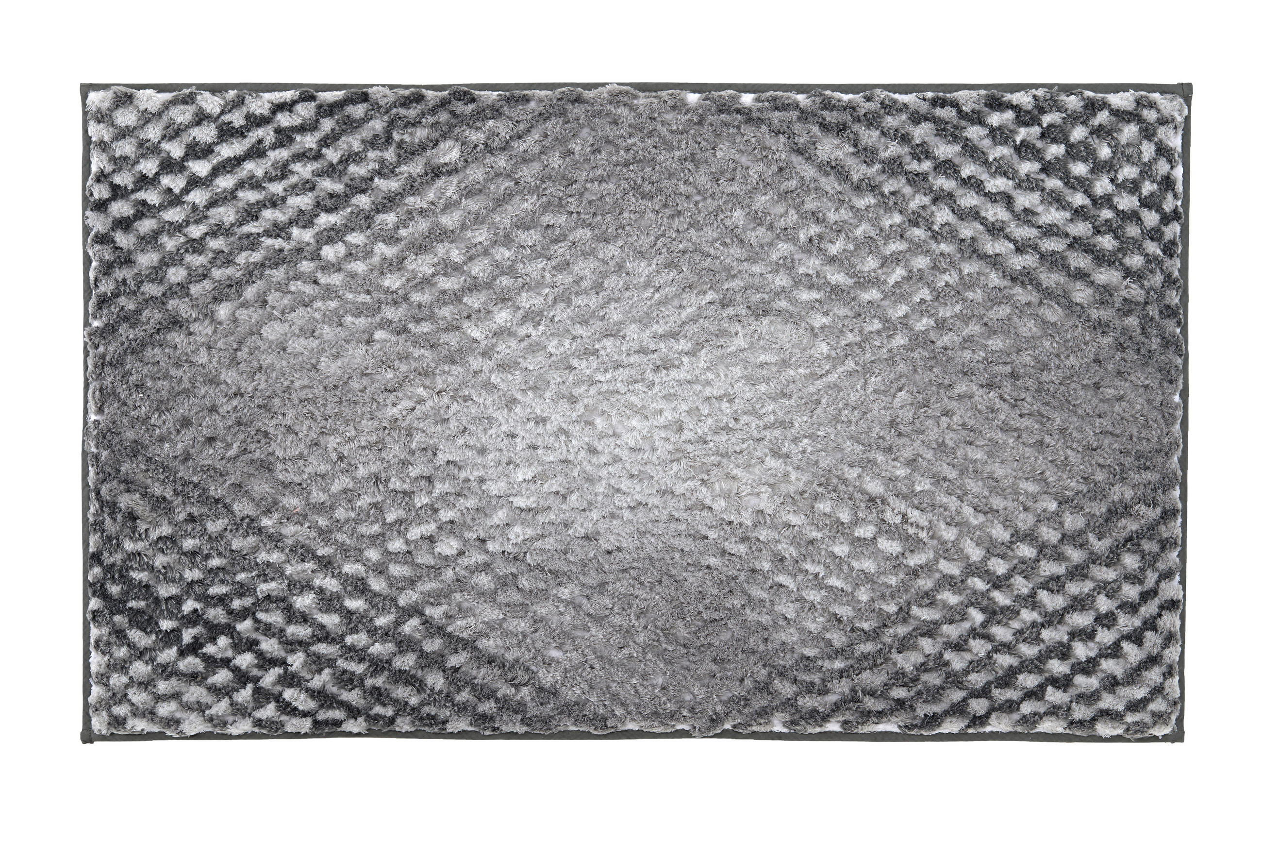 FÜRDŐSZOBASZŐNYEG   szürke   - szürke, Konventionell, műanyag/textil (100/60/2,4cm) - Kleine Wolke