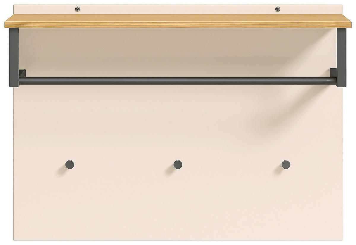 GARDEROBNI PANEL  boje hrasta, kašmir   drvni materijal  - kašmir/boje hrasta, Design, drvni materijal (82,3/68,3/35,2cm) - Carryhome