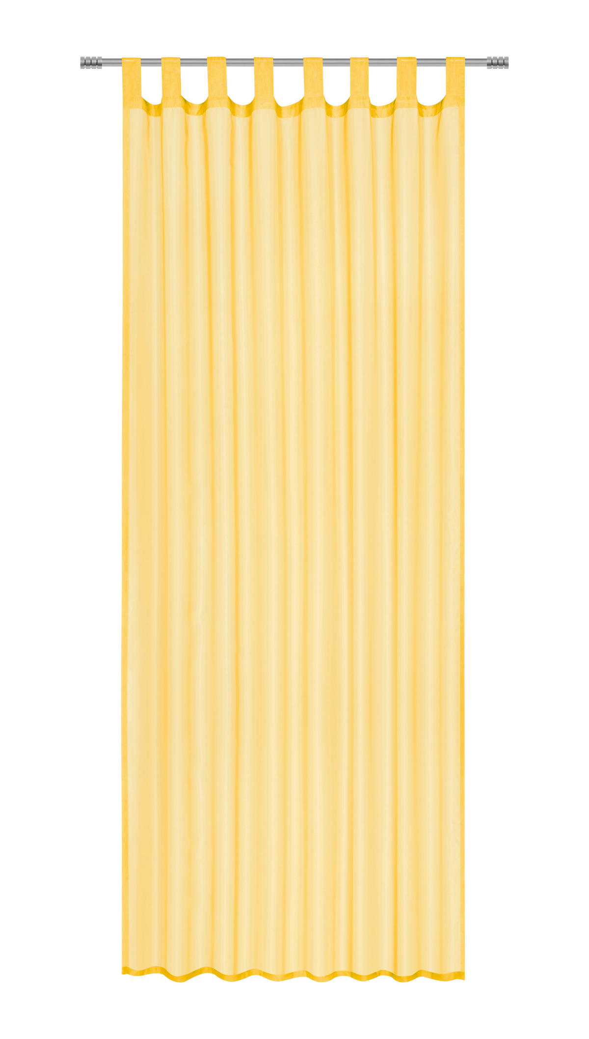 ZAVESA SA PETLJAMA ZA KAČENJE žuta - žuta, Osnovno, tekstil (140/245cm) - Boxxx