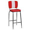 BARHOCKER Rot  - Rot/Silberfarben, MODERN, Kunststoff/Metall (40/110/38cm) - MID.YOU