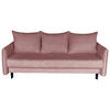 SCHLAFSOFA Webstoff Rosa  - Schwarz/Rosa, Design, Kunststoff/Textil (218/96/102cm) - MID.YOU