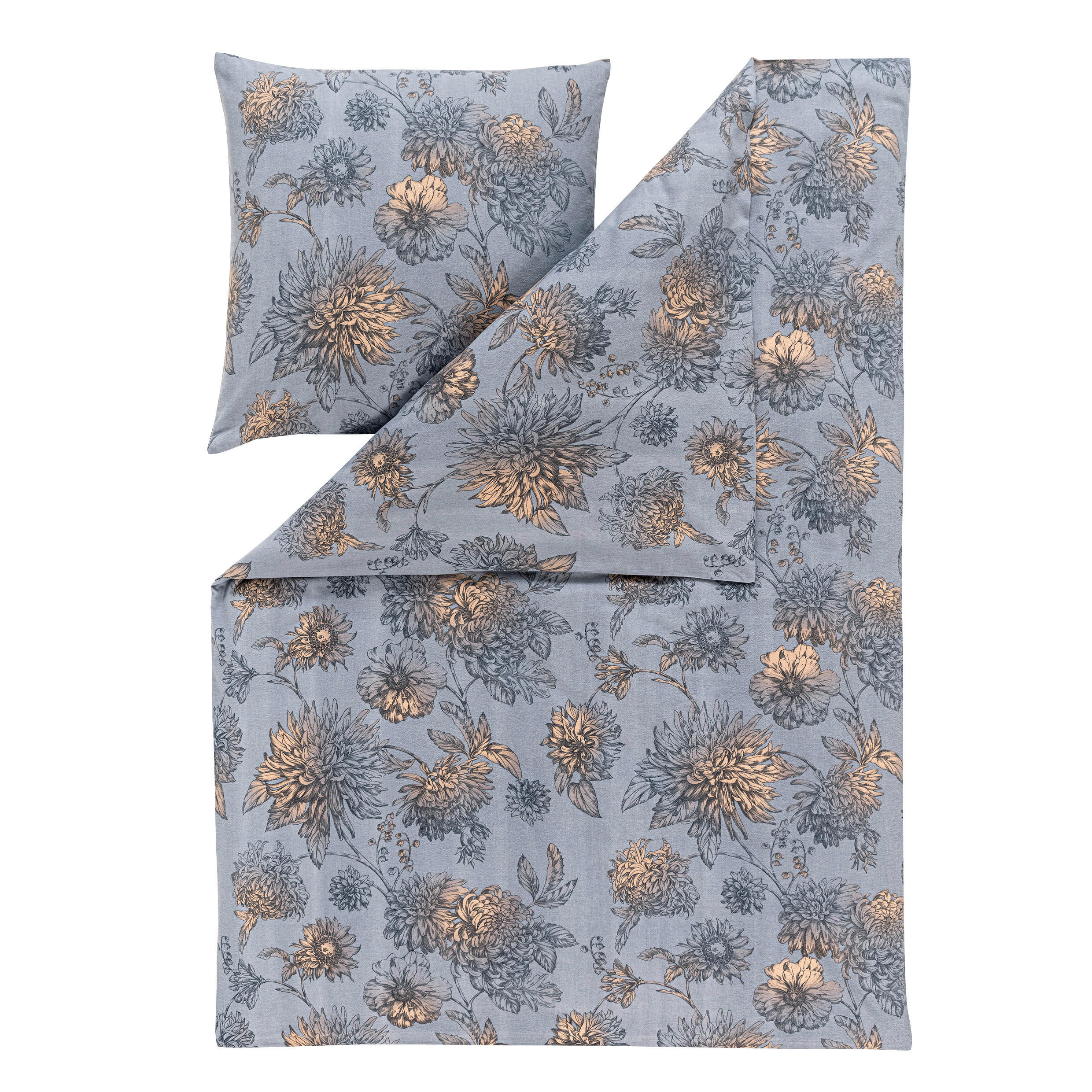 BETTWÄSCHE Atelier Flanell 135/200 cm  - Grau, Design, Textil (135/200cm) - Estella