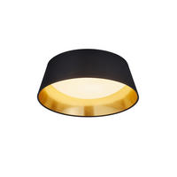 STROPNA LED-SVETILKA  Ponts //// - zlate barve/črna, Trendi, tekstil (34/10cm)