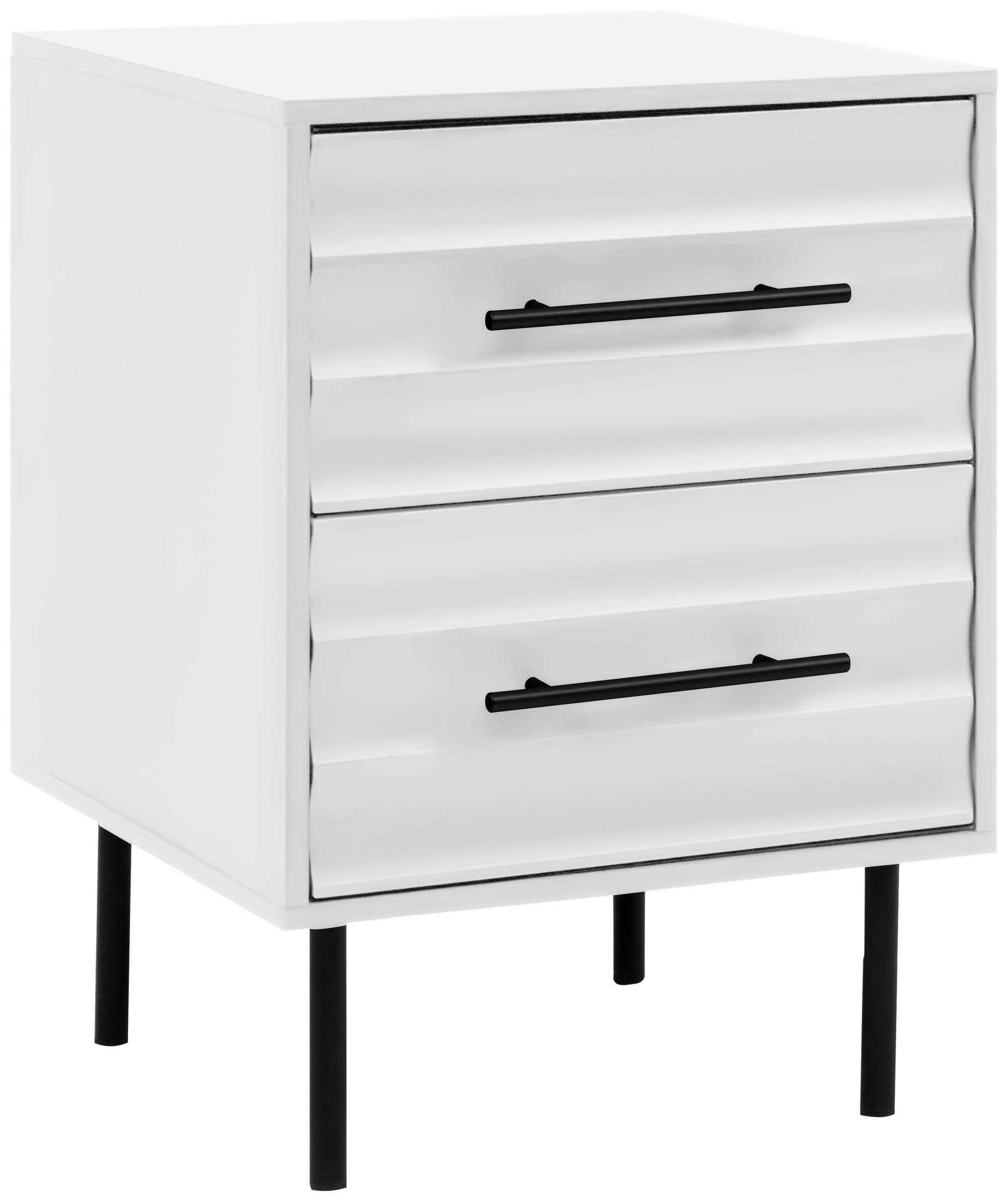 Nachtkästchen Carlton Weiß H: 55 Cm