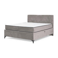 BOX KREVET     siva  - siva/crna, Moderno, drvni materijal/drvo