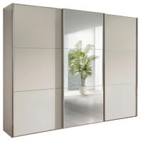 SCHWEBETÜRENSCHRANK Champagner  - Chromfarben/Champagner, Modern, Glas/Holzwerkstoff (250/236/67cm) - Chameo