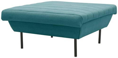 HOCKER Petrol  - Petrol/Schwarz, Design, Textil/Metall (90/45/105cm) - LOOKS by W.Joop