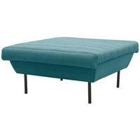 HOCKER Petrol  - Petrol/Schwarz, Design, Textil/Metall (90/45/105cm) - LOOKS by W.Joop