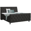 BOXSPRINGBETT 180/200 cm  in Dunkelgrau  - Dunkelgrau/Schwarz, KONVENTIONELL, Holz/Textil (180/200cm) - Ti'me